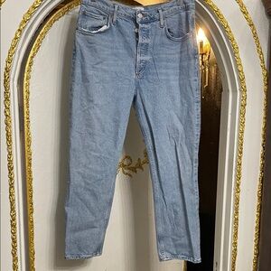 AGOLDE 90s Style High-Rise Button Up Straight Crop Riley Jeans 30